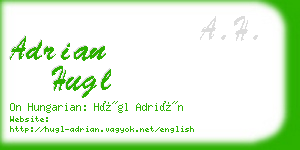 adrian hugl business card
